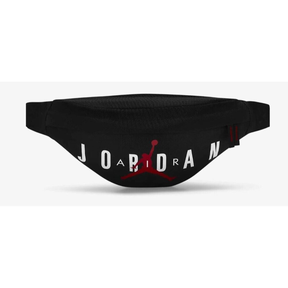 Nike Air Jordan Fanny Pack Hip Waist Belt BLACK RED Bag Crossbody 9B0533 NEW